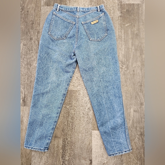 Vintage 90s PS Gitano High Rise Jeans Faded Blue Denim Pleated Tapered 10 short - Picture 5 of 7